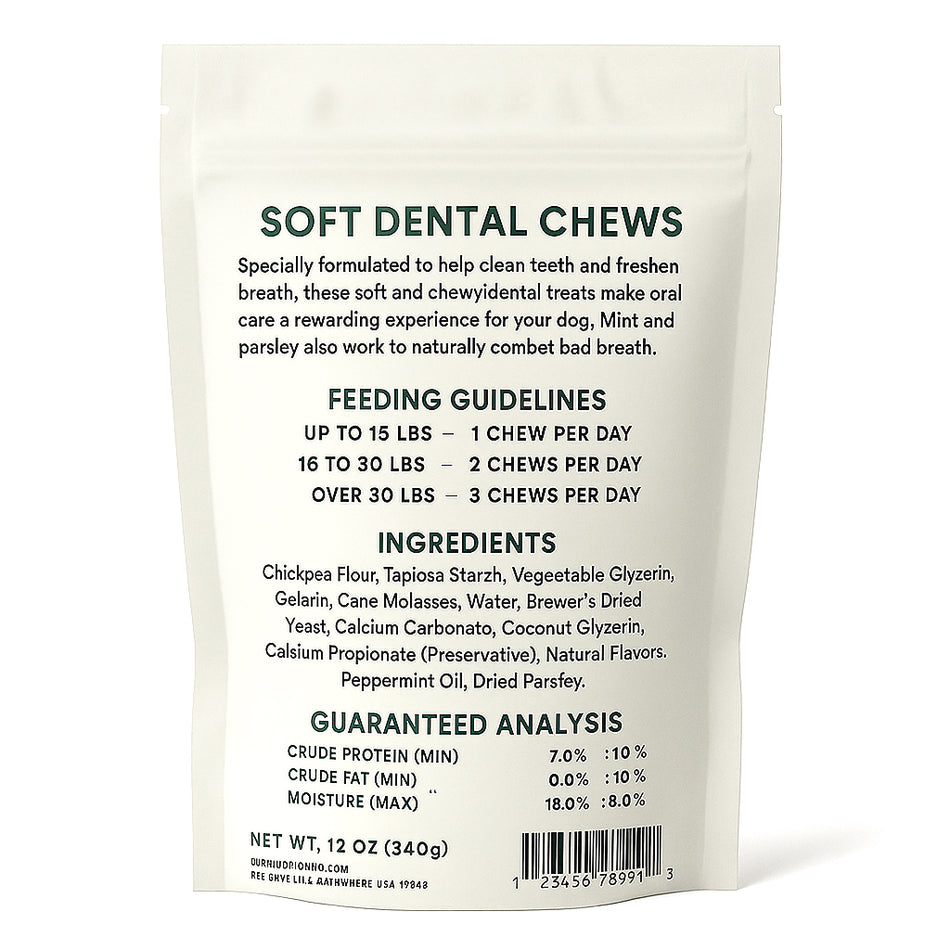 Hop Nibble Soft Dental Chews with Mint & Parsley