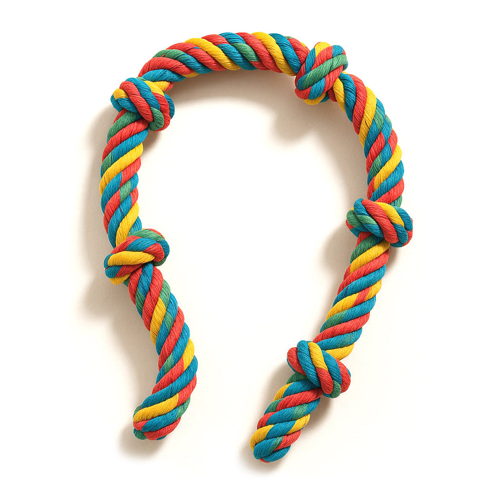 Shedless Multi-Color Rope Ring Dog Toy