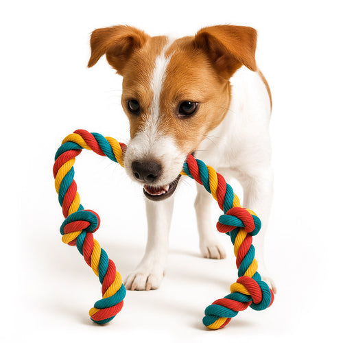 Shedless Multi-Color Rope Ring Dog Toy