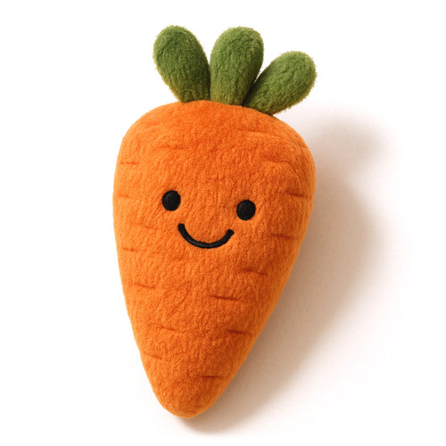 Tug Tribe Soft Carrot Plush Dog Chew Toy