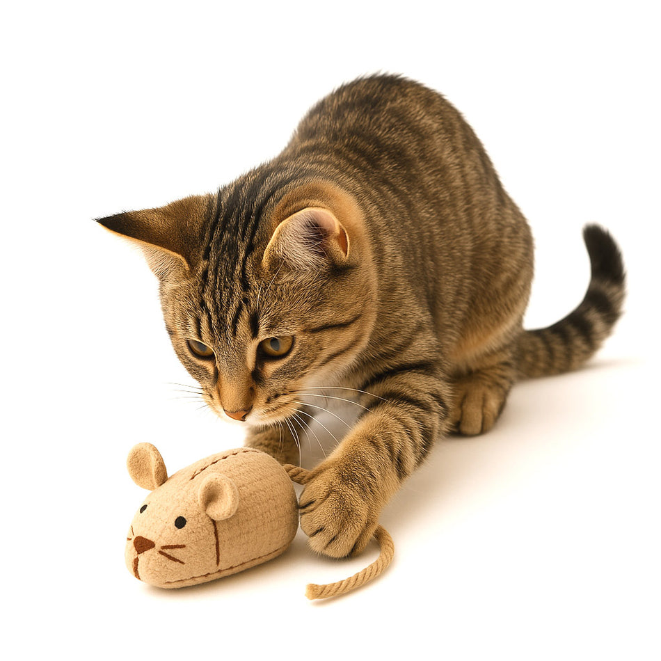 Shedless Natural Fiber Catnip Mouse Toy