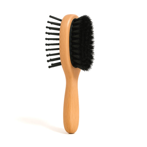 Feather Beak Wooden Handle Essential Pet Brush