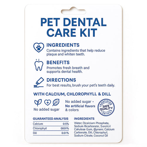 Feather Beak Complete Pet Oral Hygiene Kit with Enzymatic Toothpaste