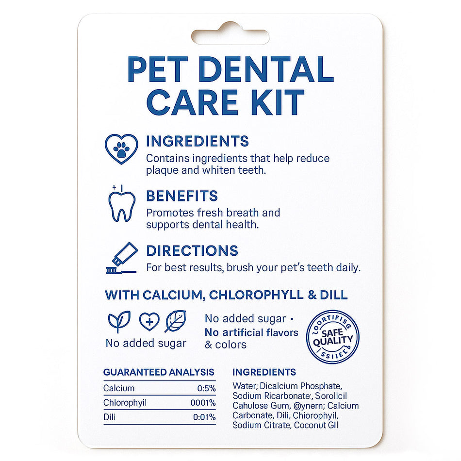 Feather Beak Complete Pet Oral Hygiene Kit with Enzymatic Toothpaste