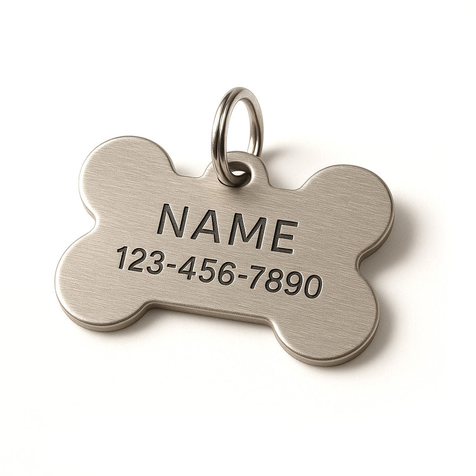 Scenthound Personalized Stainless Steel Bone Pet ID Tag