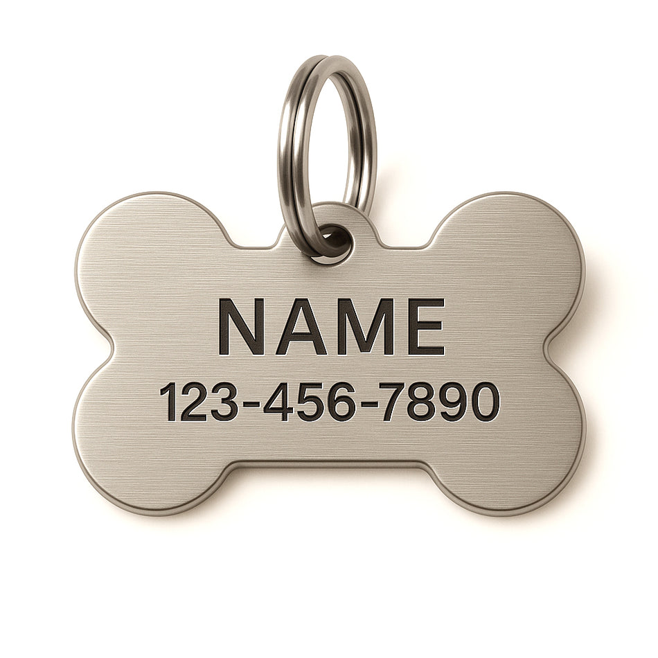 Scenthound Personalized Stainless Steel Bone Pet ID Tag